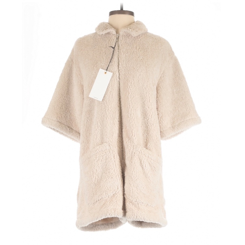 Rivet Utility Light Beige Stunner Teddy Sherpa Romper Small Cozy Loungewear - Picture 2 of 9